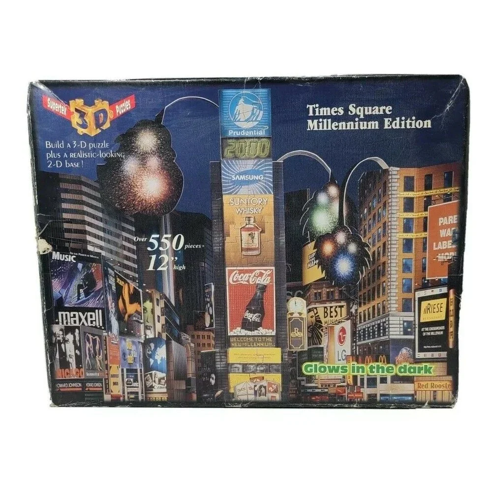 Times Square 3D Puzzle Millennium Edition New York Glows in Dark Supertek 550pc